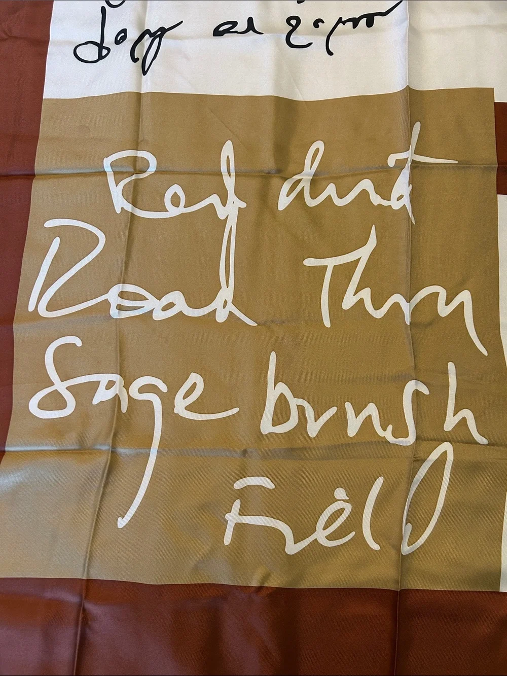 Robert Lee Morris Rust Brown & Gray Scarf
